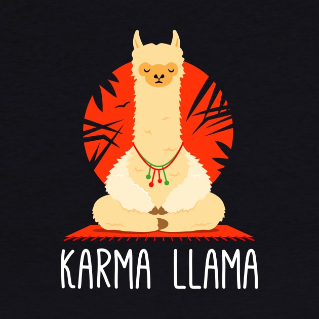 Karma Llama - Funny Yoga Llama Meditating by propellerhead